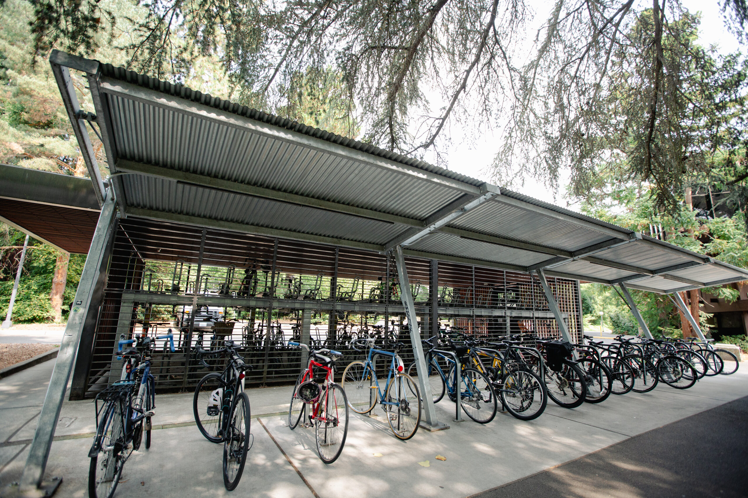 bike rack on campus